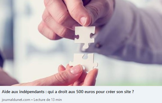 Aide de l&rsquo;état à la création d&rsquo;un site internet.